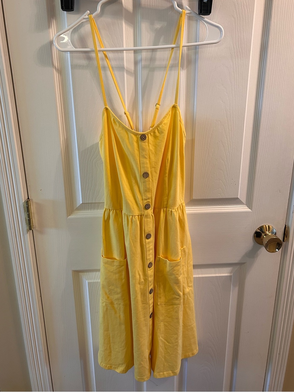 Sunny Yellow Button-Front Sundress